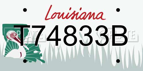T74833B Louisiana License Plate