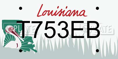 T753EB Louisiana License Plate