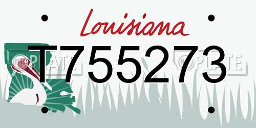 T755273 Louisiana License Plate