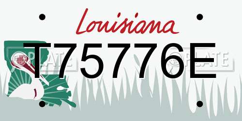 T75776E Louisiana License Plate
