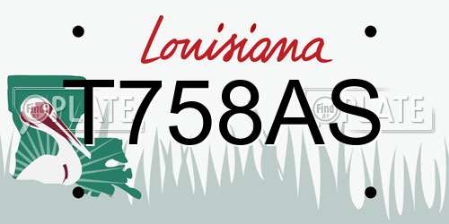 T758AS Louisiana License Plate