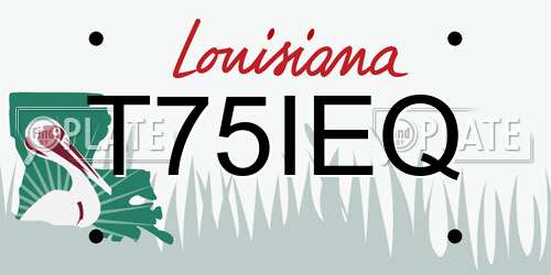 T75IEQ Louisiana License Plate