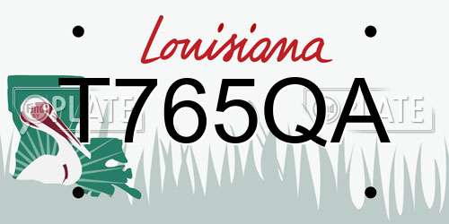 T765QA Louisiana License Plate