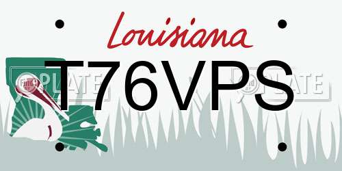 T76VPS Louisiana License Plate