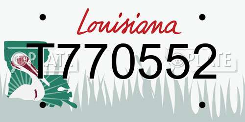 T770552 Louisiana License Plate