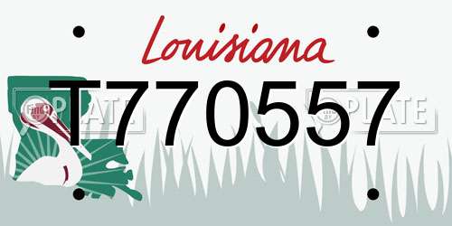 T770557 Louisiana License Plate