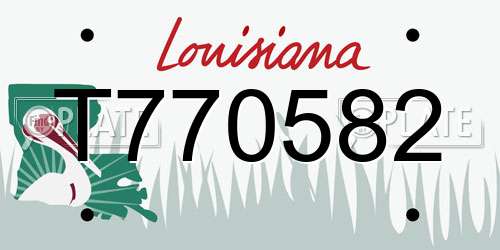 T770582 Louisiana License Plate