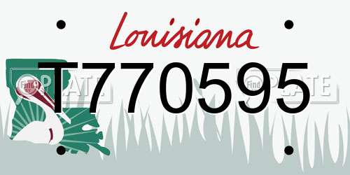 T770595 Louisiana License Plate