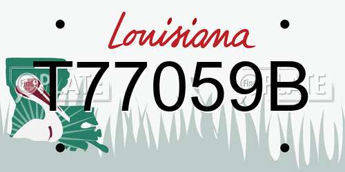 T77059B Louisiana License Plate