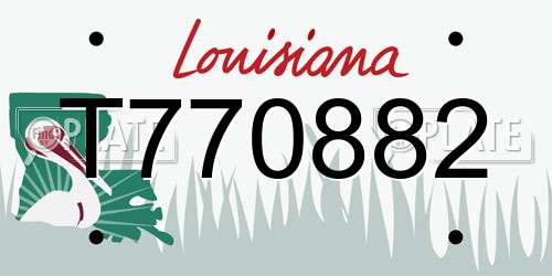 T770882 Louisiana License Plate