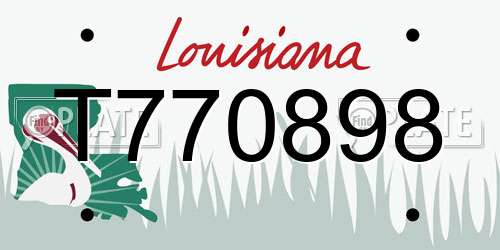 T770898 Louisiana License Plate