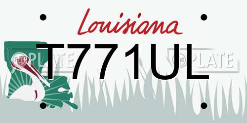 T771UL Louisiana License Plate