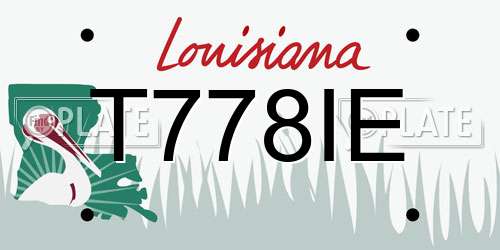 T778IE Louisiana License Plate