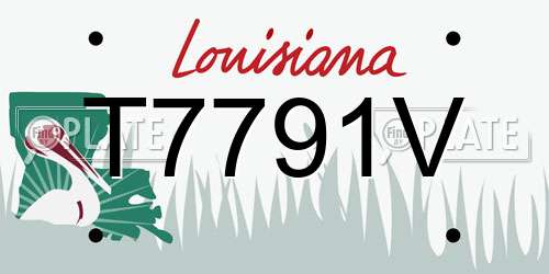 T7791V Louisiana License Plate
