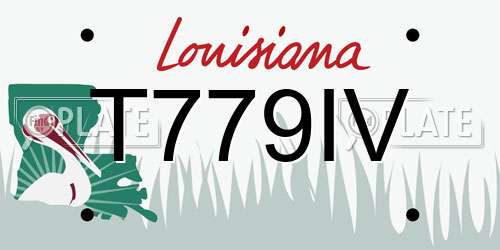 T779IV Louisiana License Plate