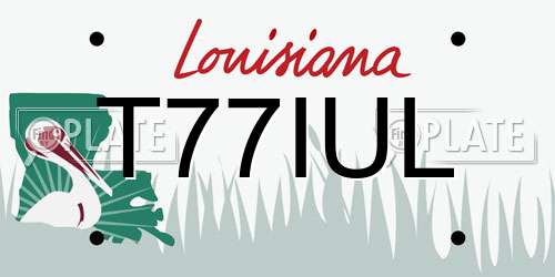 T77IUL Louisiana License Plate