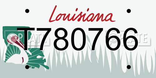 T780766 Louisiana License Plate
