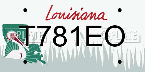 T781EO Louisiana License Plate