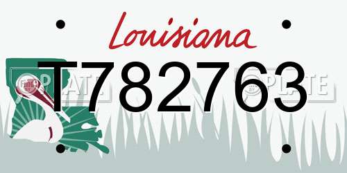T782763 Louisiana License Plate