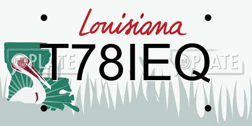 T78IEQ Louisiana License Plate