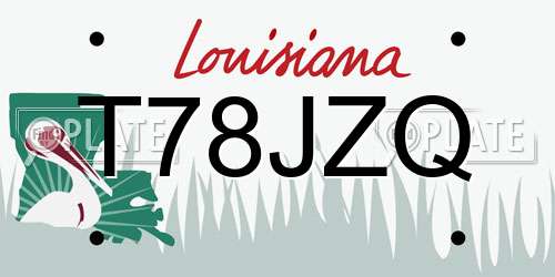 T78JZQ Louisiana License Plate