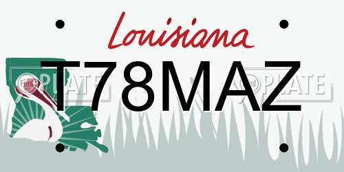 T78MAZ Louisiana License Plate