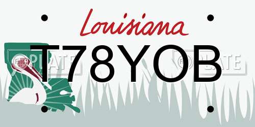 T78YOB Louisiana License Plate