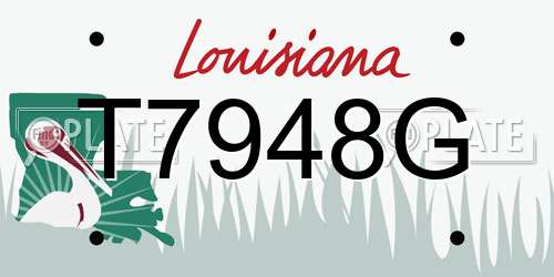 T7948G Louisiana License Plate