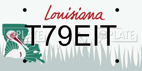 T79EIT Louisiana License Plate