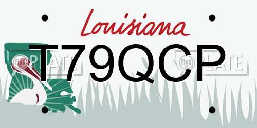 T79QCP Louisiana License Plate