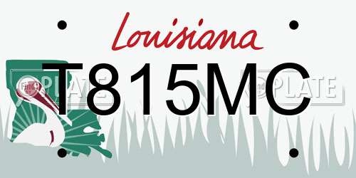 T815MC Louisiana License Plate