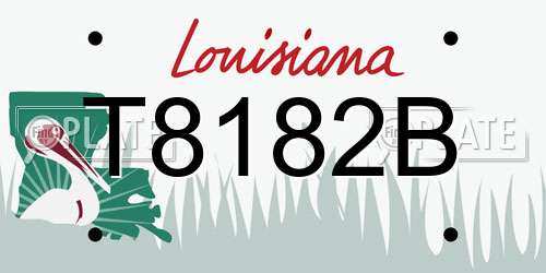 T8182B Louisiana License Plate