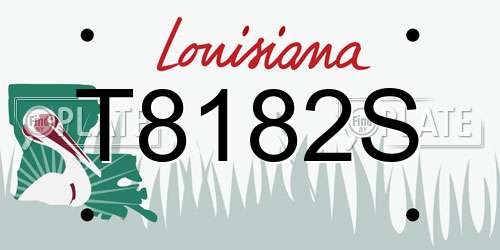 T8182S Louisiana License Plate