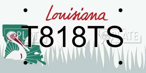T818TS Louisiana License Plate
