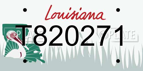 T820271 Louisiana License Plate