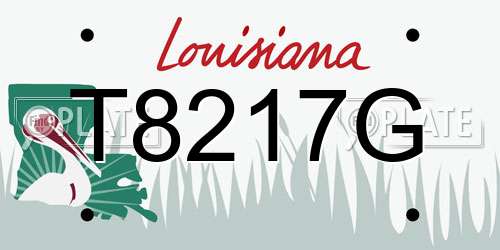 T8217G Louisiana License Plate