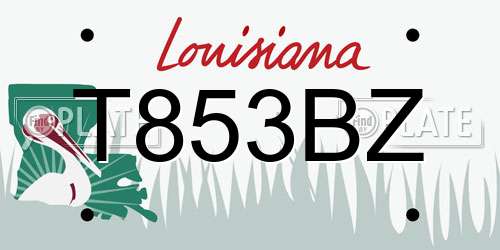 T853BZ Louisiana License Plate