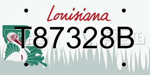 T87328B Louisiana License Plate