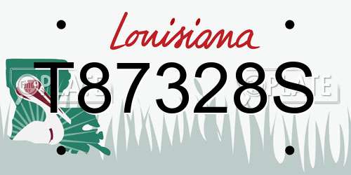 T87328S Louisiana License Plate