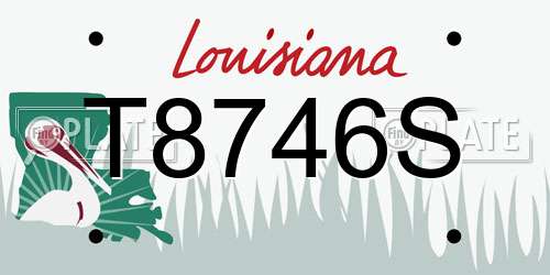 T8746S Louisiana License Plate