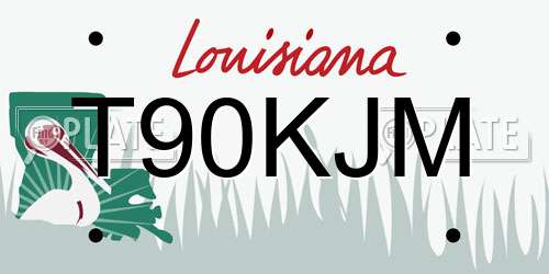 T90KJM Louisiana License Plate