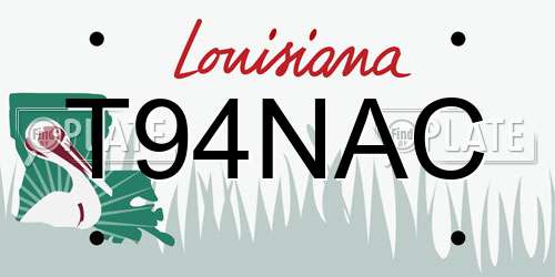 T94NAC Louisiana License Plate