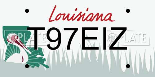 T97EIZ Louisiana License Plate