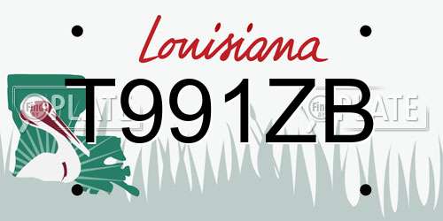 T991ZB Louisiana License Plate