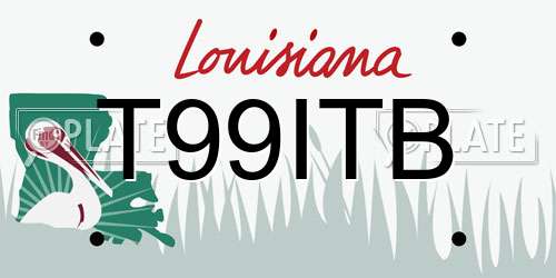 T99ITB Louisiana License Plate
