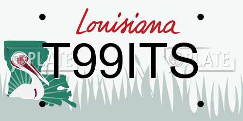 T99ITS Louisiana License Plate