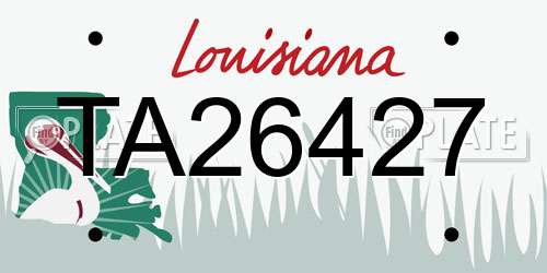 TA26427 Louisiana License Plate