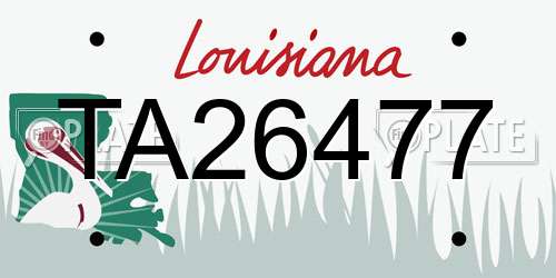 TA26477 Louisiana License Plate