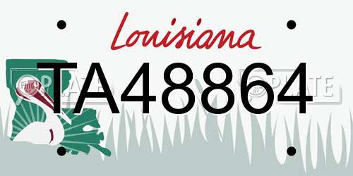 TA48864 Louisiana License Plate
