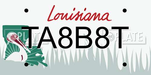 TA8B8T Louisiana License Plate